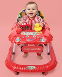 Premium 6-Wheel Baby Walker – Adjustable Height, Strong Iron Frame, Durable Plastic