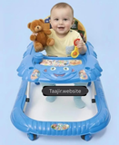 Premium 6-Wheel Baby Walker – Adjustable Height, Strong Iron Frame, Durable Plastic